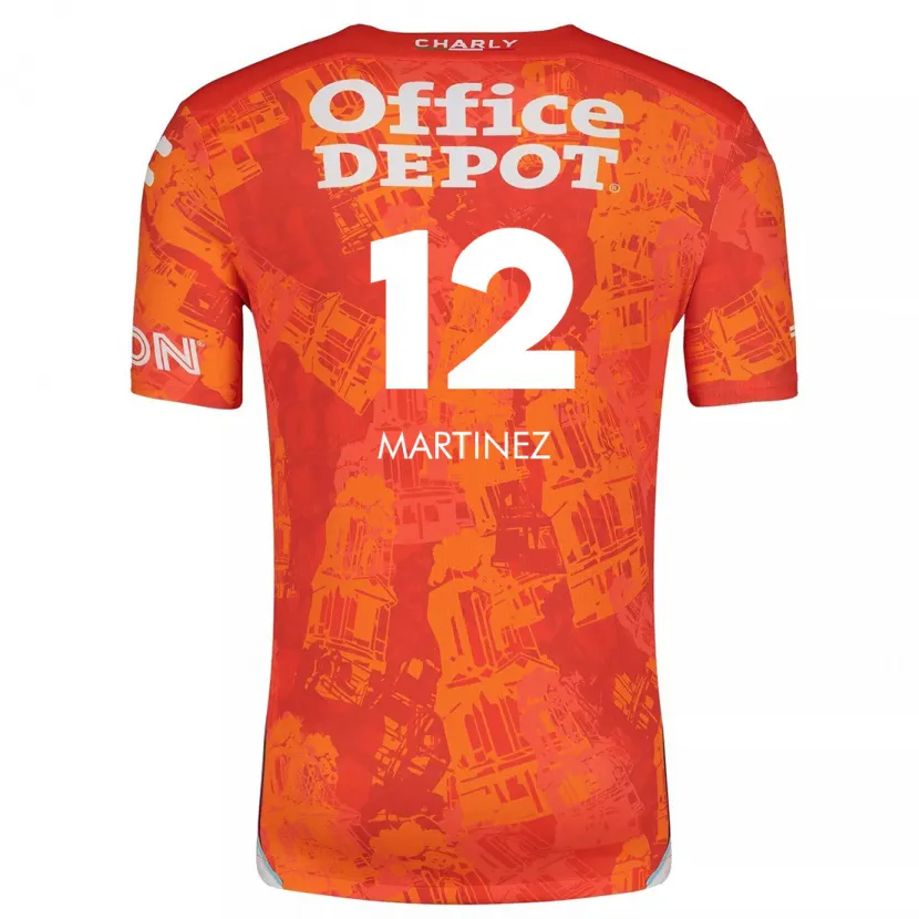 Danxen Kinderen Sofía Martínez #12 Oranje Wit Uitshirt Uittenue 2024/25 T-Shirt