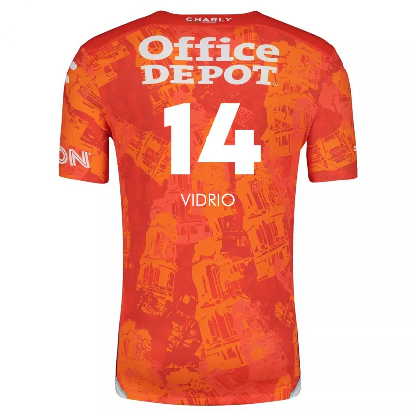 Danxen Kinderen Nailea Vidrio #14 Oranje Wit Uitshirt Uittenue 2024/25 T-Shirt