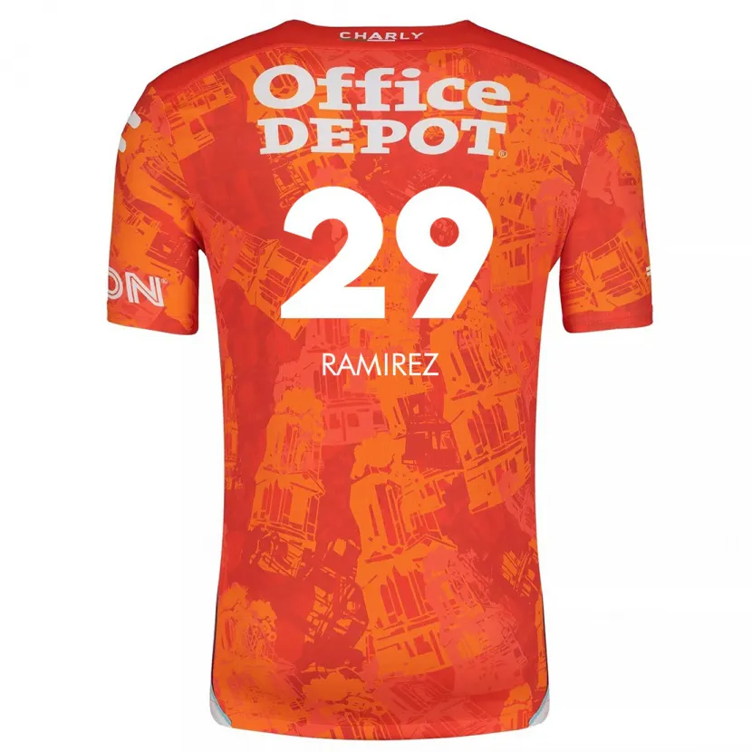 Danxen Kinderen Elliana Ramirez #29 Oranje Wit Uitshirt Uittenue 2024/25 T-Shirt