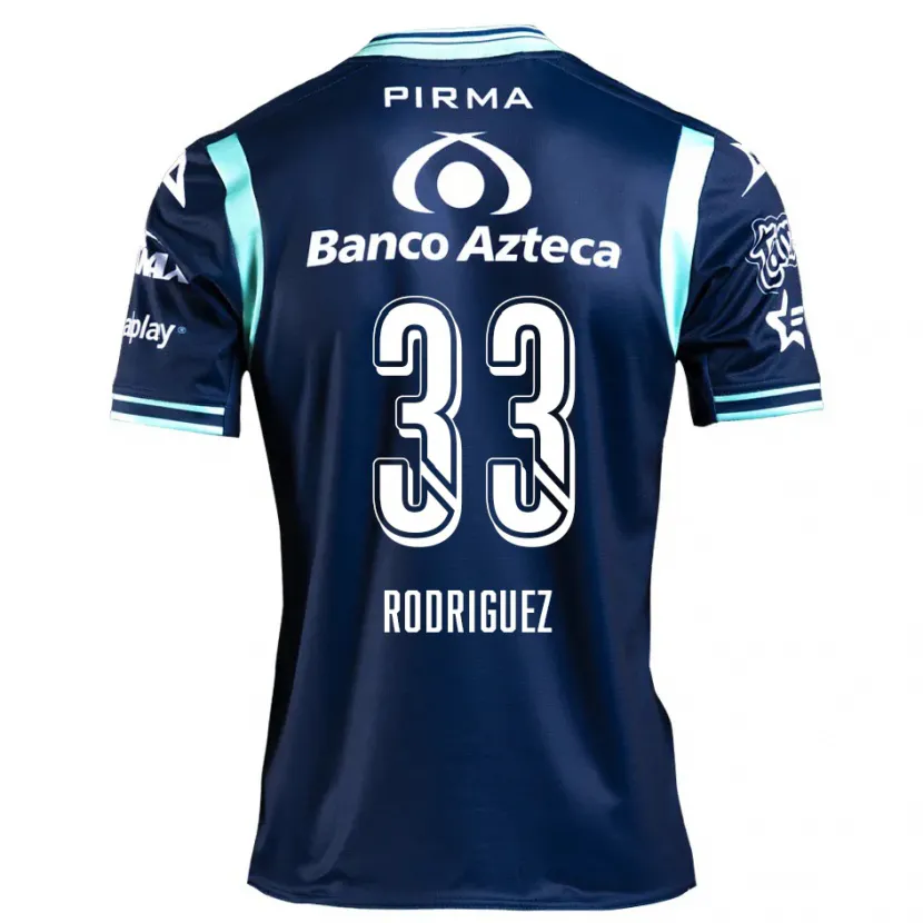 Danxen Kinderen Jorge Rodríguez #33 Marineblauw Uitshirt Uittenue 2024/25 T-Shirt