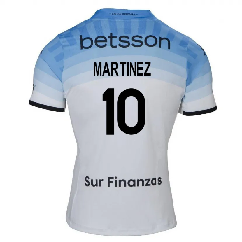 Danxen Kinderen Roger Martínez #10 Wit Blauw Zwart Uitshirt Uittenue 2024/25 T-Shirt