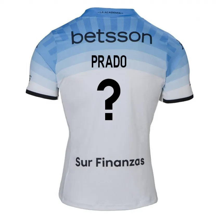 Danxen Kinderen Fernando Prado #0 Wit Blauw Zwart Uitshirt Uittenue 2024/25 T-Shirt