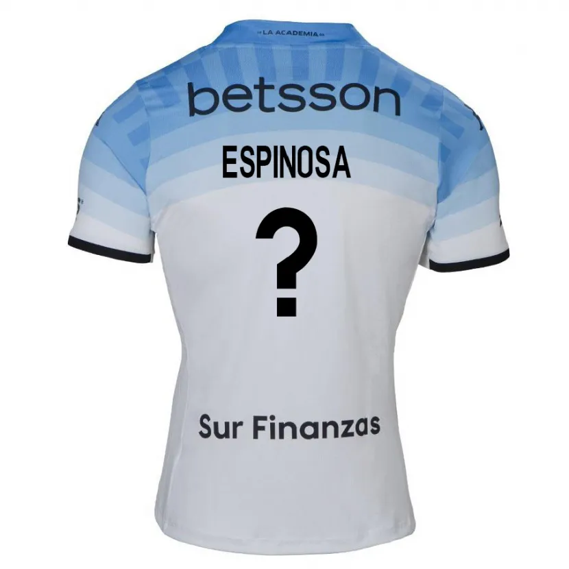 Danxen Kinderen Bautista Espinosa #0 Wit Blauw Zwart Uitshirt Uittenue 2024/25 T-Shirt