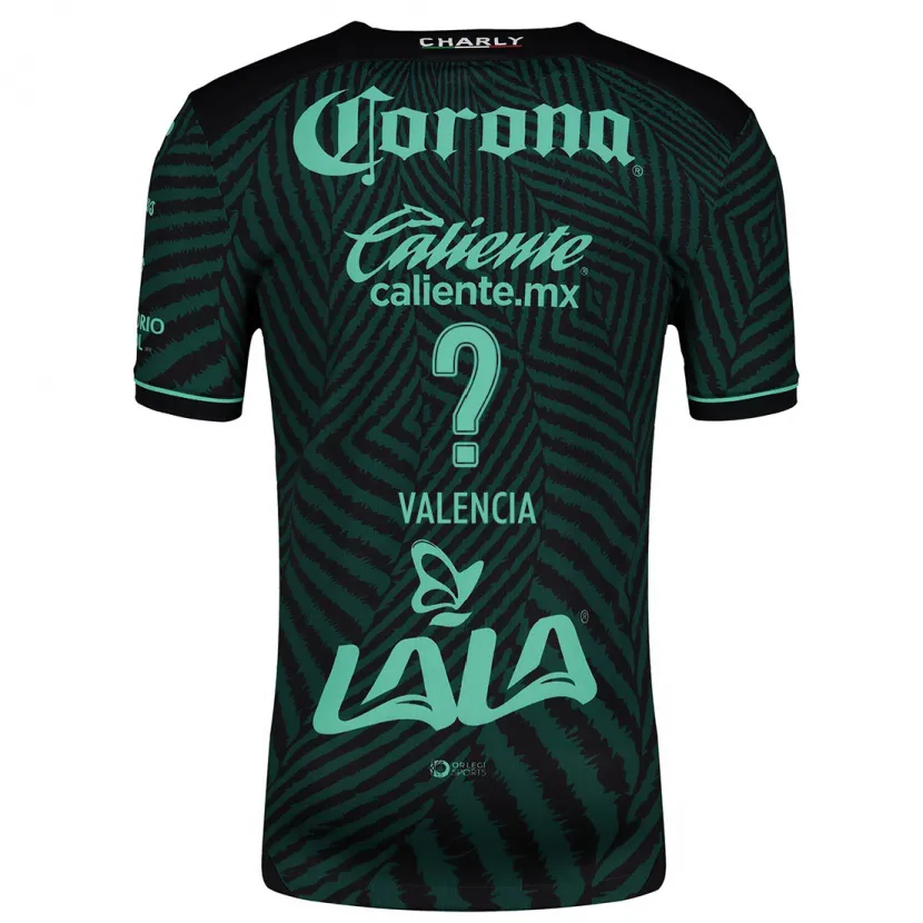 Danxen Kinderen Álex Valencia #0 Zwart Groen Uitshirt Uittenue 2024/25 T-Shirt