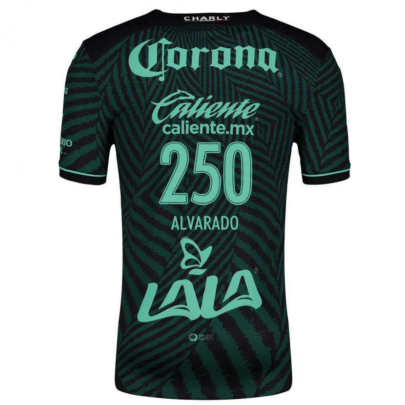 Danxen Kinderen Edwin Alvarado #250 Zwart Groen Uitshirt Uittenue 2024/25 T-Shirt