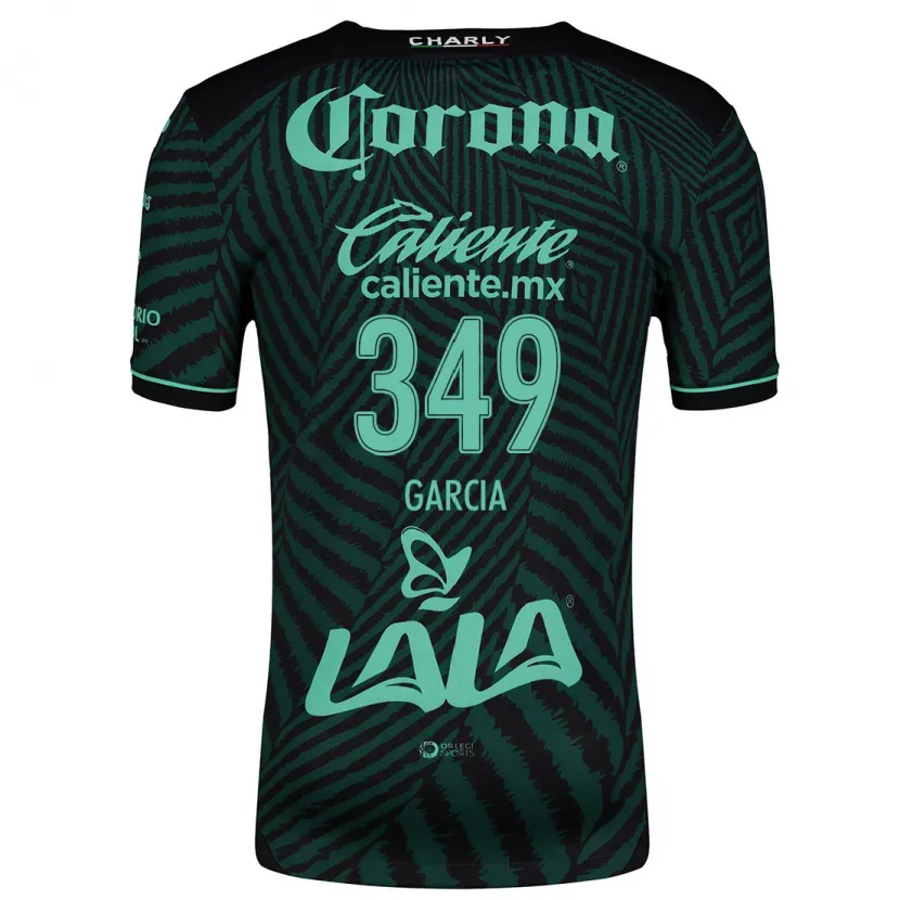 Danxen Kinderen Diego García #349 Zwart Groen Uitshirt Uittenue 2024/25 T-Shirt