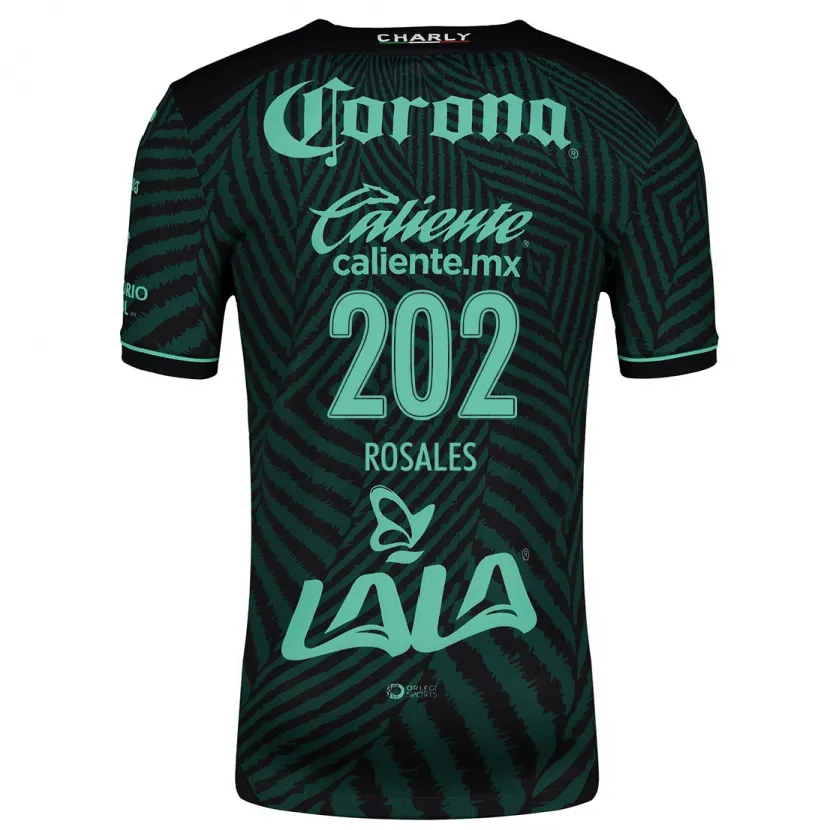 Danxen Kinderen Luis Rosales #202 Zwart Groen Uitshirt Uittenue 2024/25 T-Shirt