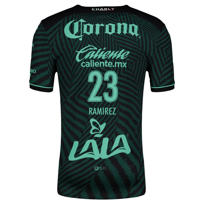 Danxen Kinderen Alexxandra Ramírez #23 Zwart Groen Uitshirt Uittenue 2024/25 T-Shirt