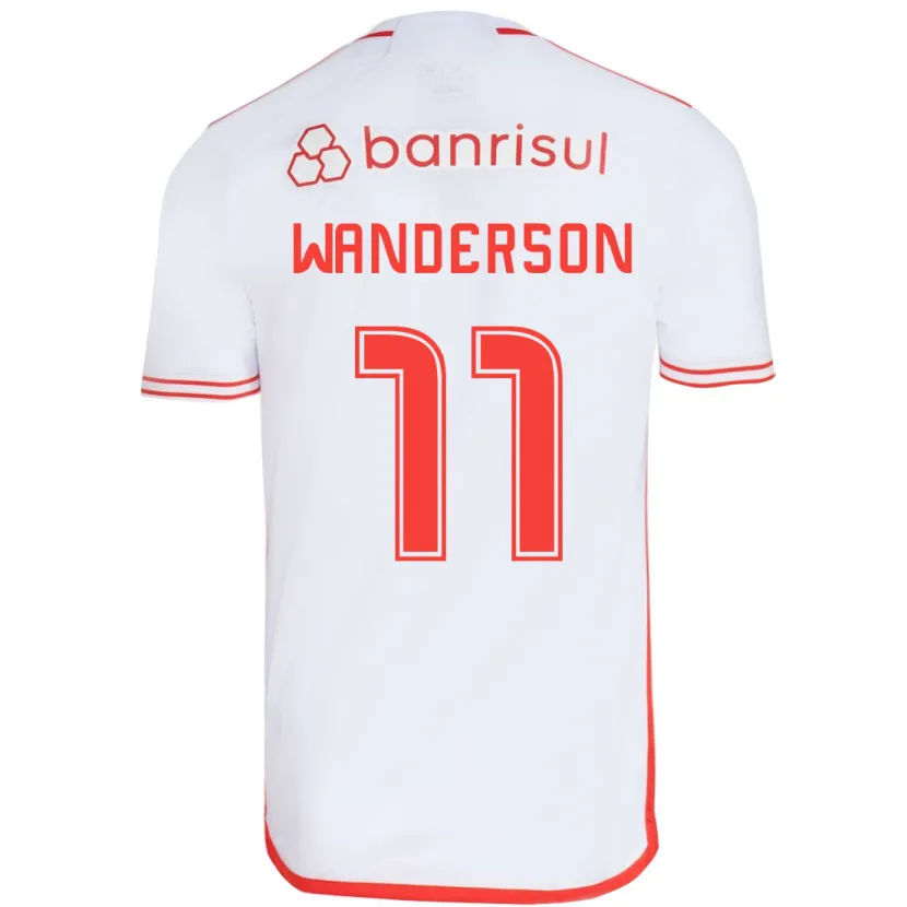 Danxen Kinderen Wanderson #11 Wit Rood Uitshirt Uittenue 2024/25 T-Shirt