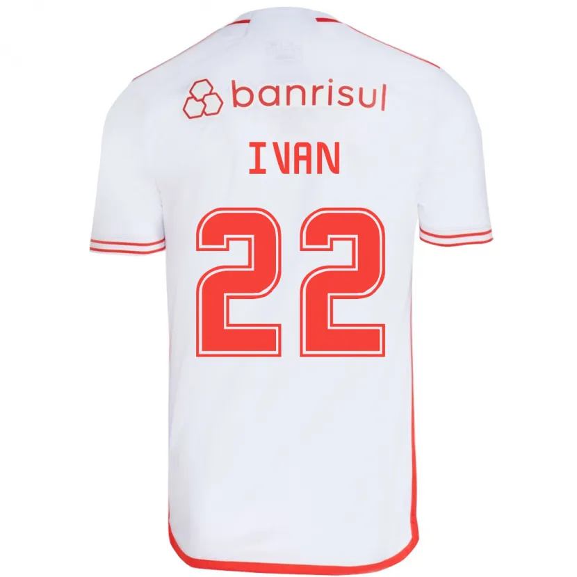 Danxen Kinderen Ivan #22 Wit Rood Uitshirt Uittenue 2024/25 T-Shirt