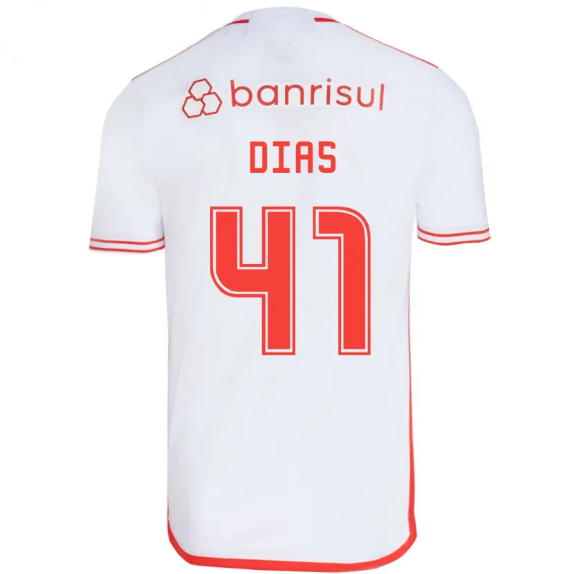 Danxen Kinderen Matheus Dias #41 Wit Rood Uitshirt Uittenue 2024/25 T-Shirt