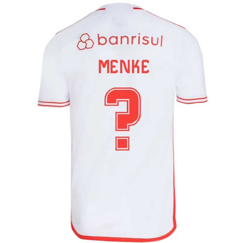 Danxen Kinderen Henrique Menke #0 Wit Rood Uitshirt Uittenue 2024/25 T-Shirt