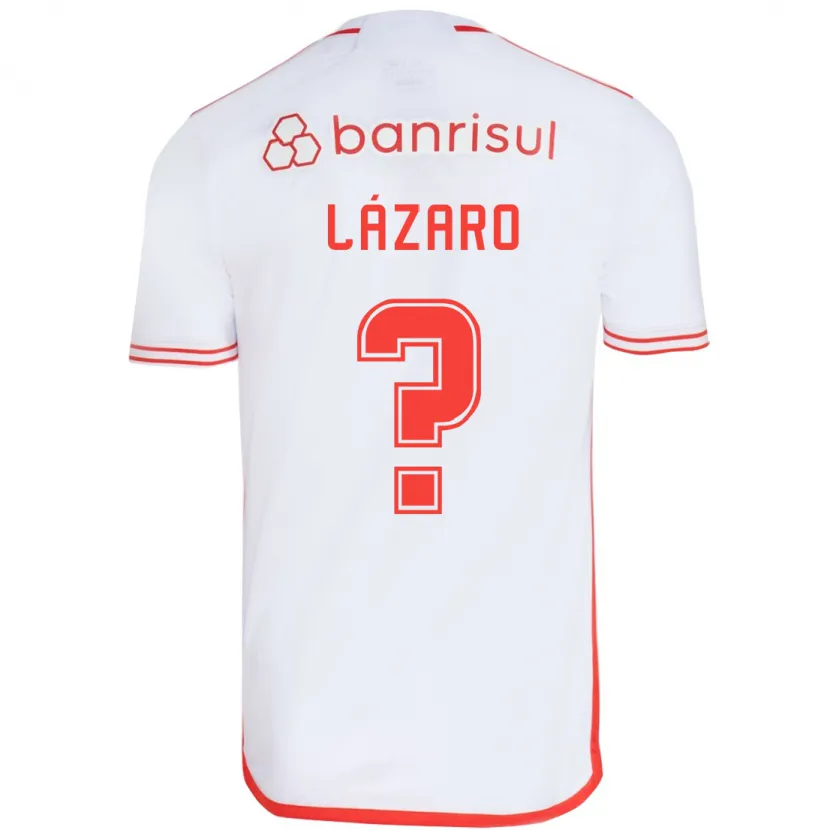 Danxen Kinderen Lázaro #0 Wit Rood Uitshirt Uittenue 2024/25 T-Shirt