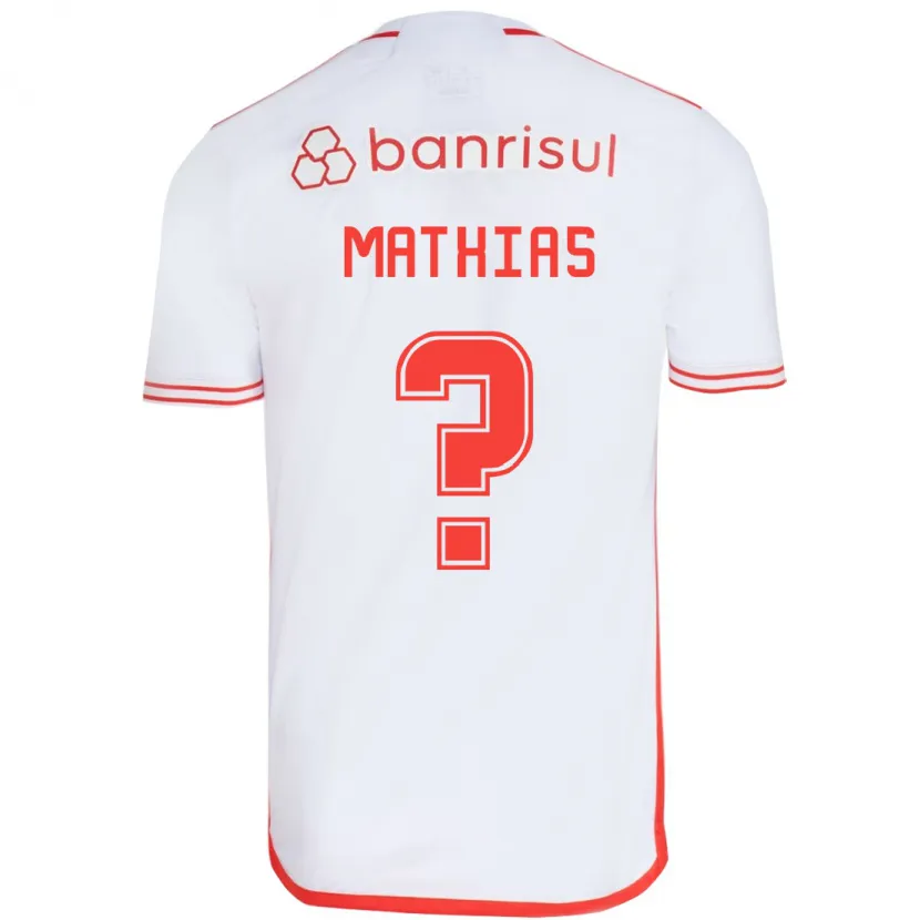 Danxen Kinderen Ricardo Mathias #0 Wit Rood Uitshirt Uittenue 2024/25 T-Shirt