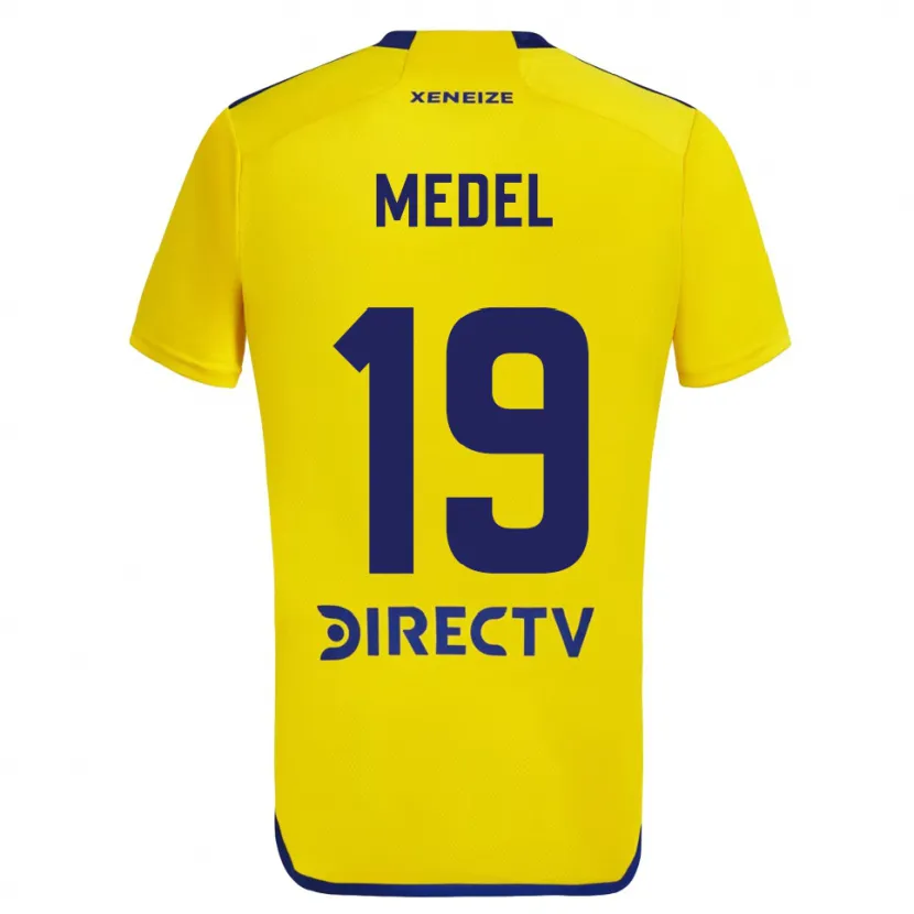 Danxen Kinderen Gary Medel #19 Geel Blauw Uitshirt Uittenue 2024/25 T-Shirt