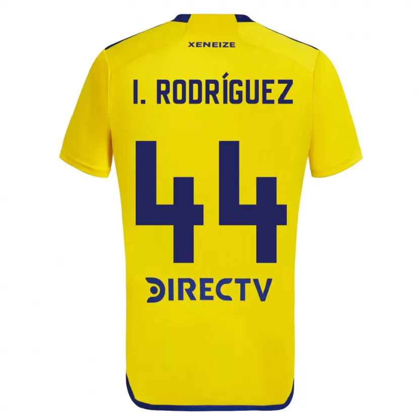 Danxen Kinderen Ignacio Rodríguez #44 Geel Blauw Uitshirt Uittenue 2024/25 T-Shirt