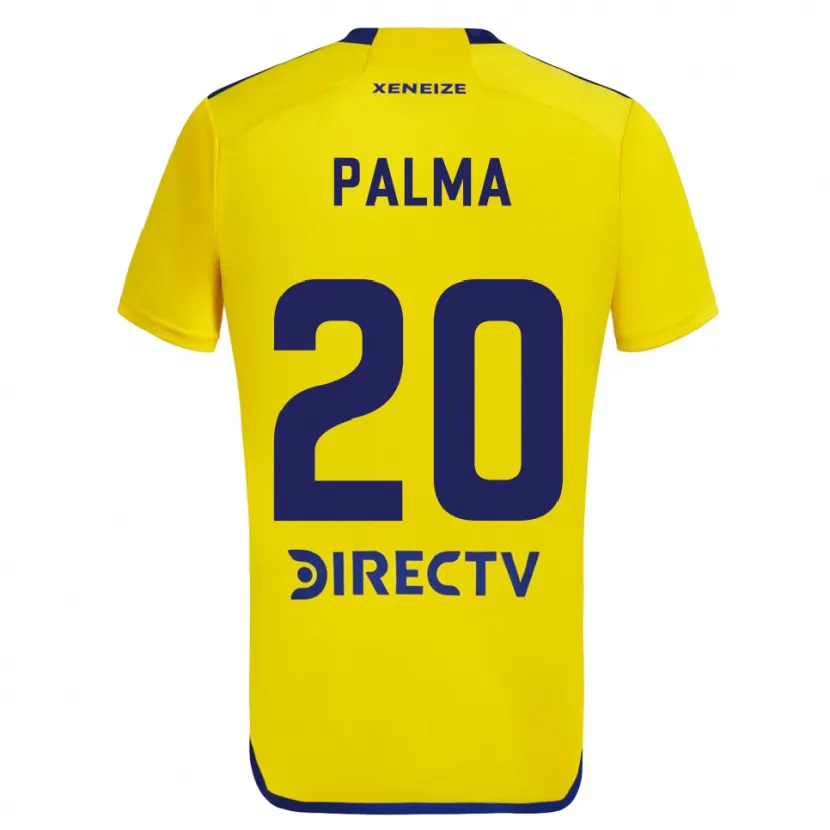 Danxen Kinderen Lucas Palma #20 Geel Blauw Uitshirt Uittenue 2024/25 T-Shirt