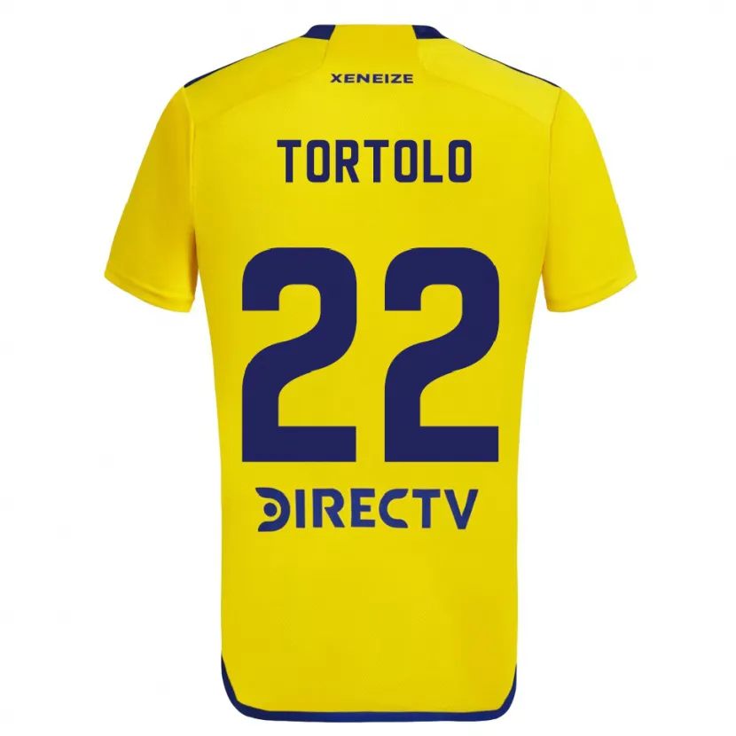 Danxen Kinderen Dulce Tortolo #22 Geel Blauw Uitshirt Uittenue 2024/25 T-Shirt