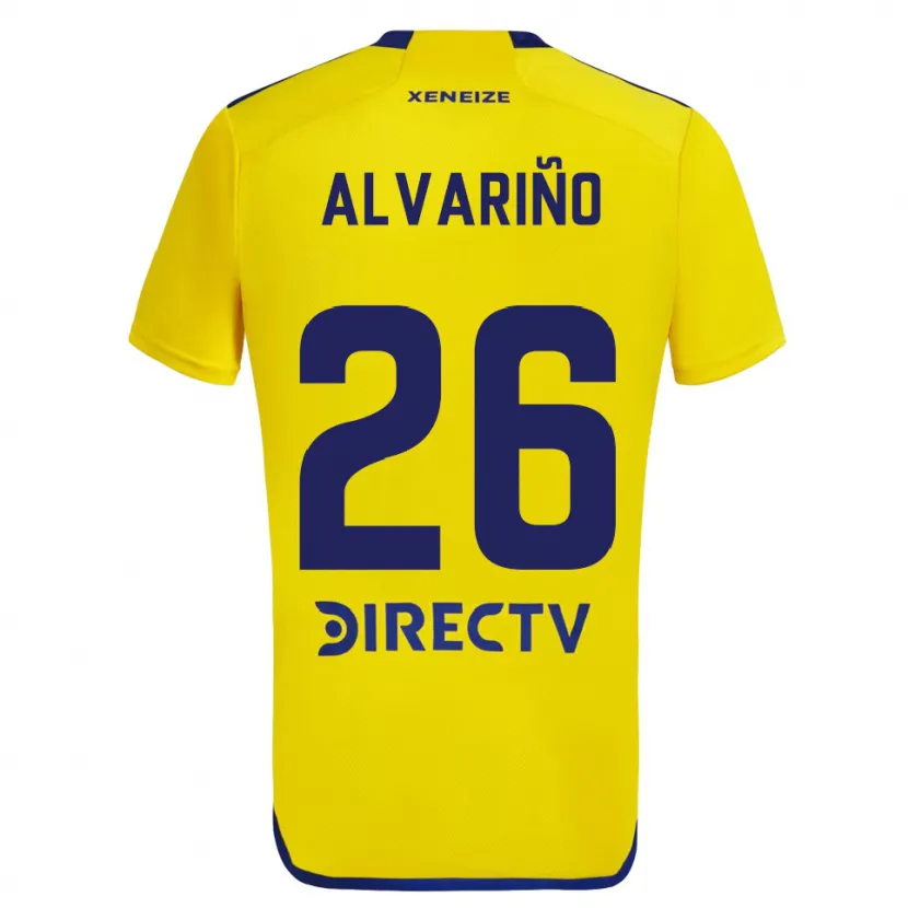 Danxen Kinderen Alexis Alvariño #26 Geel Blauw Uitshirt Uittenue 2024/25 T-Shirt