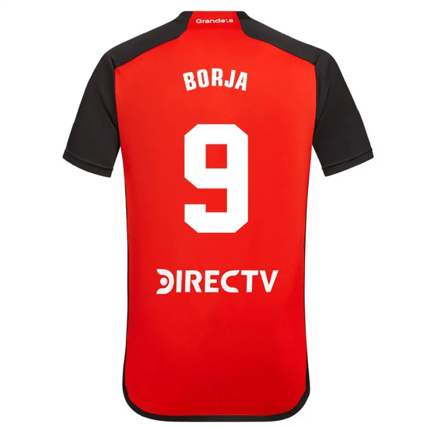 Danxen Kinderen Miguel Borja #9 Rood Zwart Wit Uitshirt Uittenue 2024/25 T-Shirt