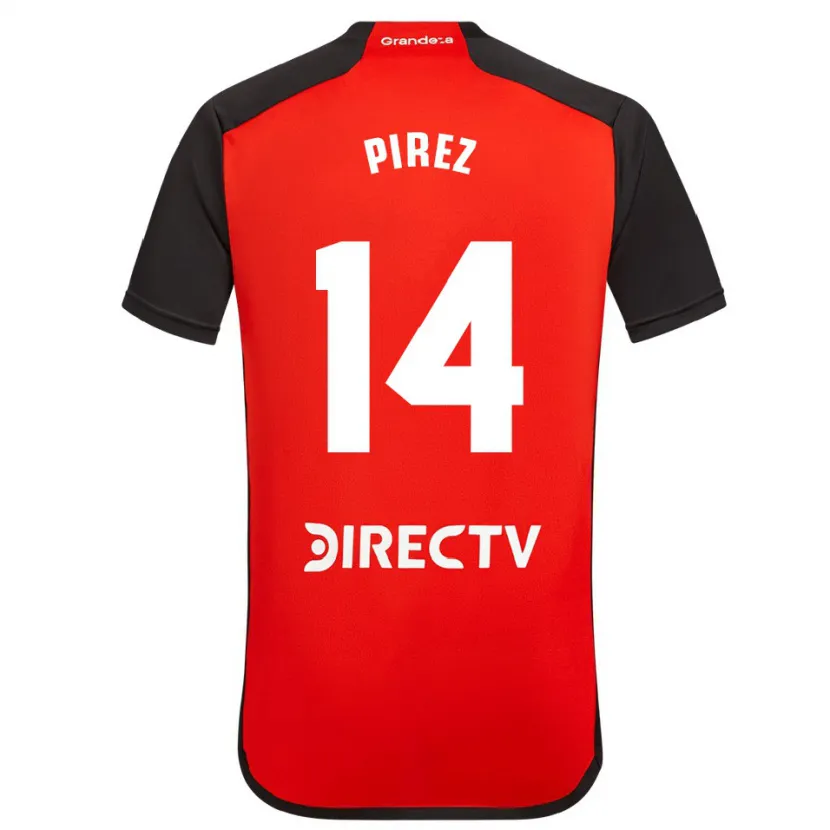 Danxen Kinderen Leandro González Pírez #14 Rood Zwart Wit Uitshirt Uittenue 2024/25 T-Shirt