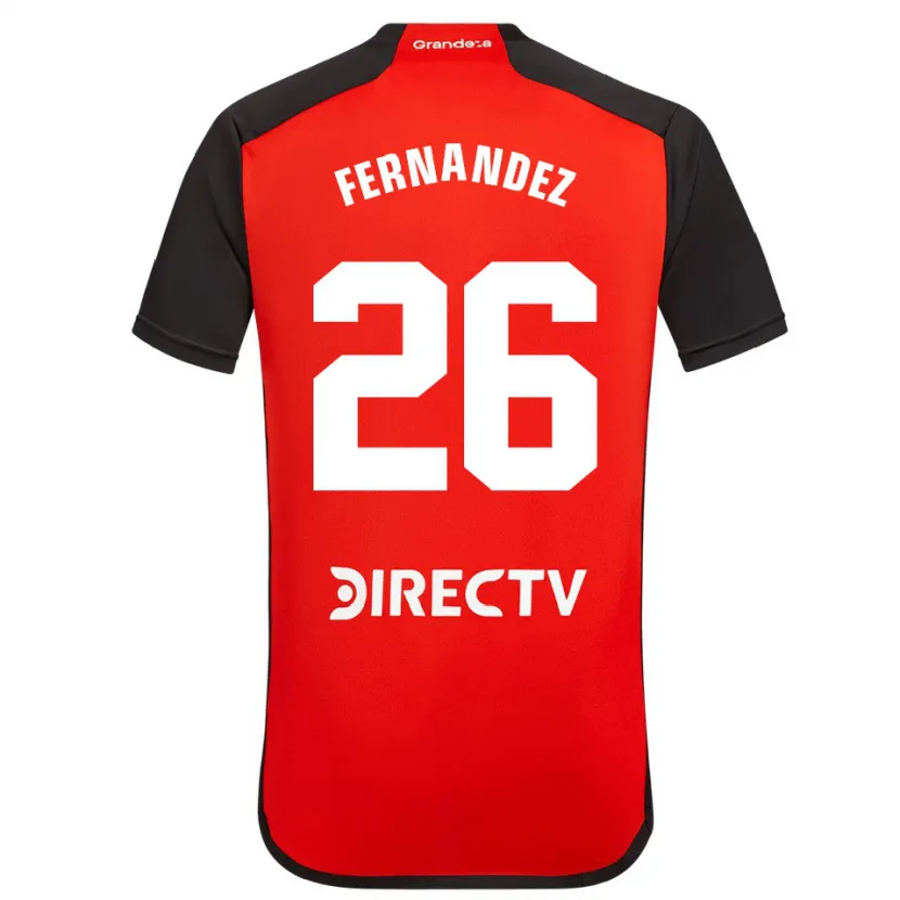 Danxen Kinderen Nacho Fernández #26 Rood Zwart Wit Uitshirt Uittenue 2024/25 T-Shirt