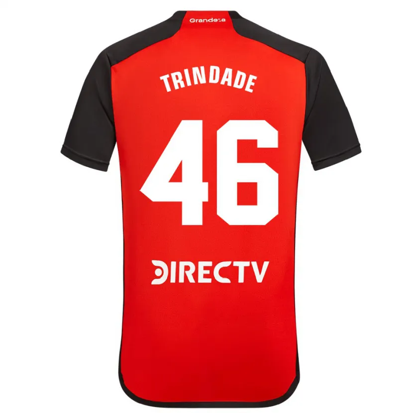 Danxen Kinderen Gonzalo Trindade #46 Rood Zwart Wit Uitshirt Uittenue 2024/25 T-Shirt