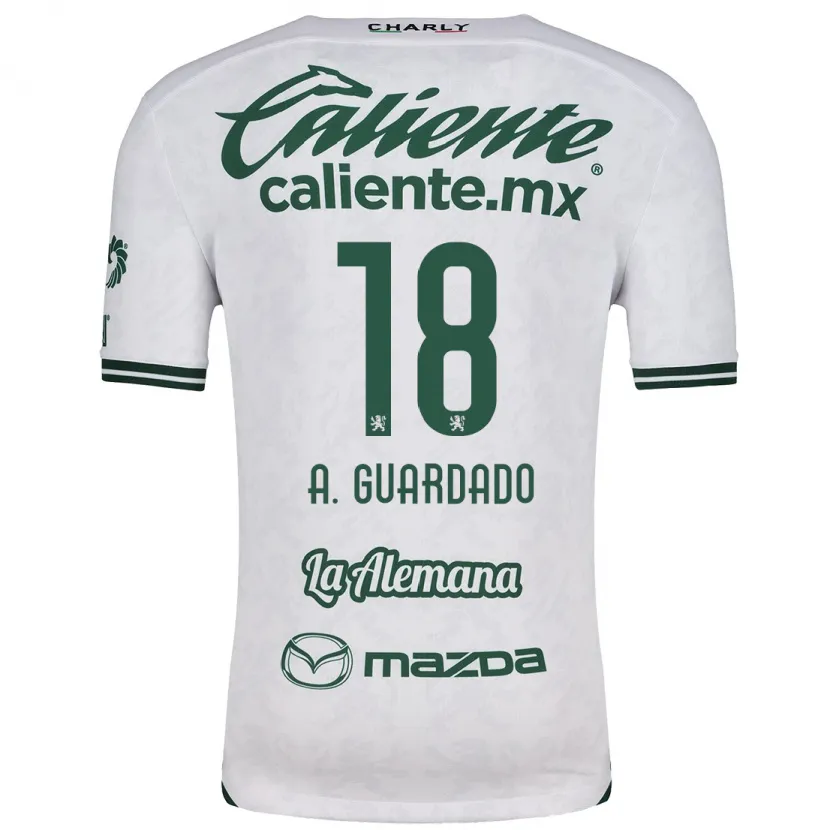 Danxen Kinderen Andrés Guardado #18 Wit Groen Uitshirt Uittenue 2024/25 T-Shirt