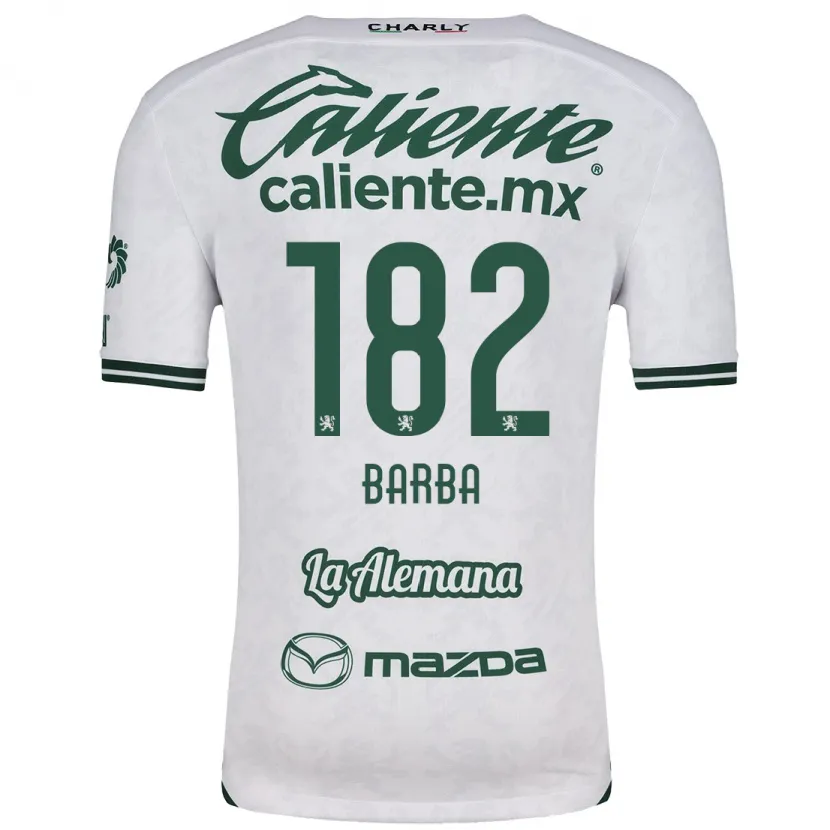 Danxen Kinderen Austin Barba #182 Wit Groen Uitshirt Uittenue 2024/25 T-Shirt