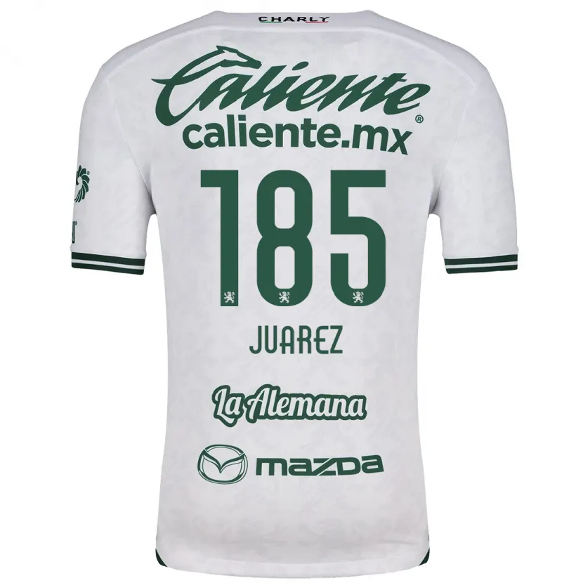 Danxen Kinderen Moisés Juárez #185 Wit Groen Uitshirt Uittenue 2024/25 T-Shirt