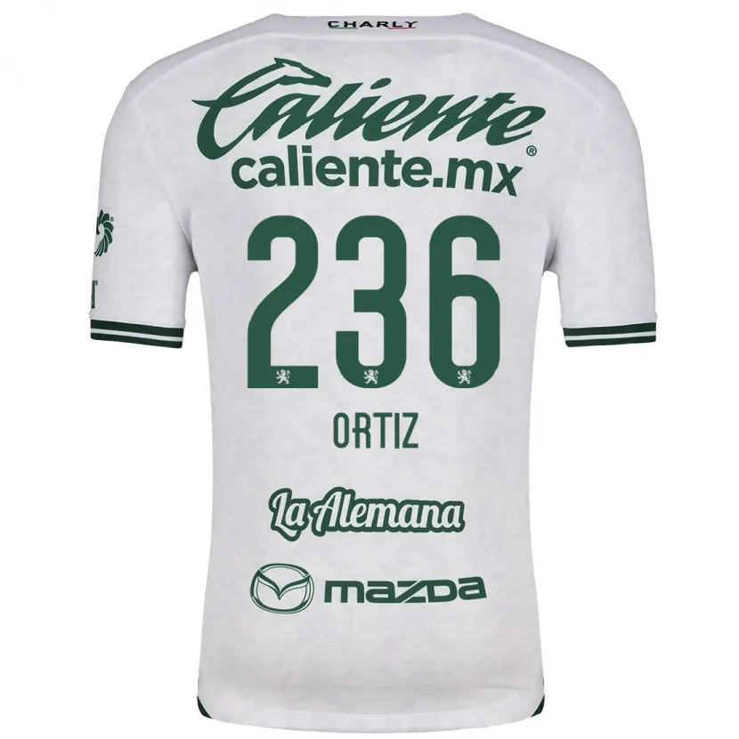 Danxen Kinderen Youssef Ortiz #236 Wit Groen Uitshirt Uittenue 2024/25 T-Shirt