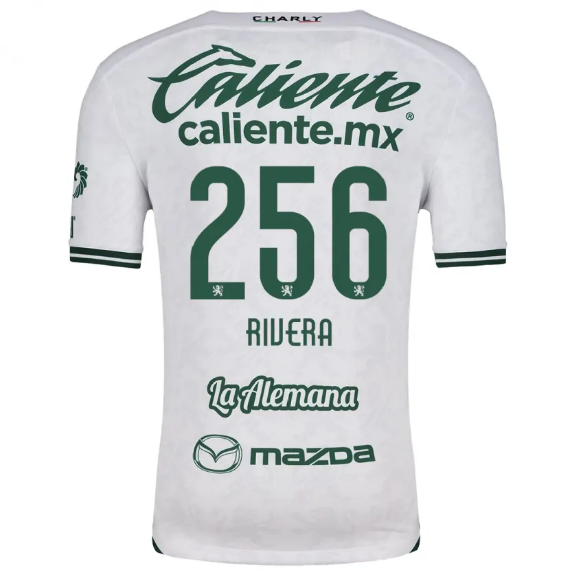 Danxen Kinderen Fernando Rivera #256 Wit Groen Uitshirt Uittenue 2024/25 T-Shirt