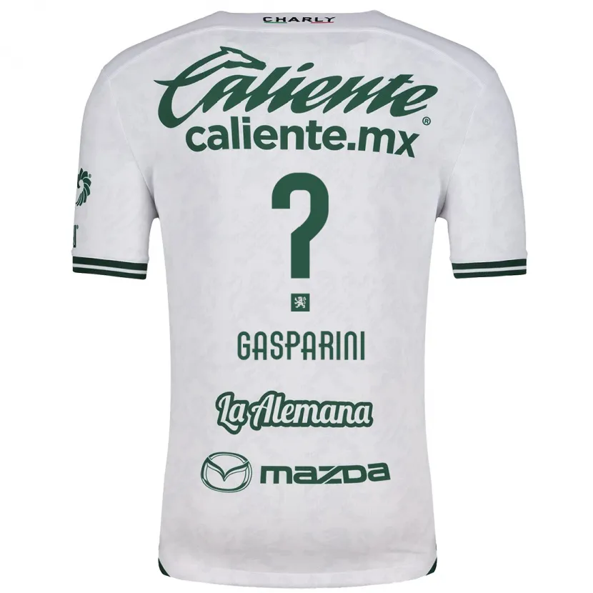 Danxen Kinderen Joaquín Gasparini #0 Wit Groen Uitshirt Uittenue 2024/25 T-Shirt