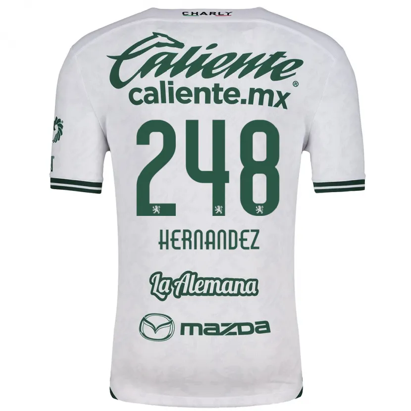 Danxen Kinderen Fernando Hernández #248 Wit Groen Uitshirt Uittenue 2024/25 T-Shirt