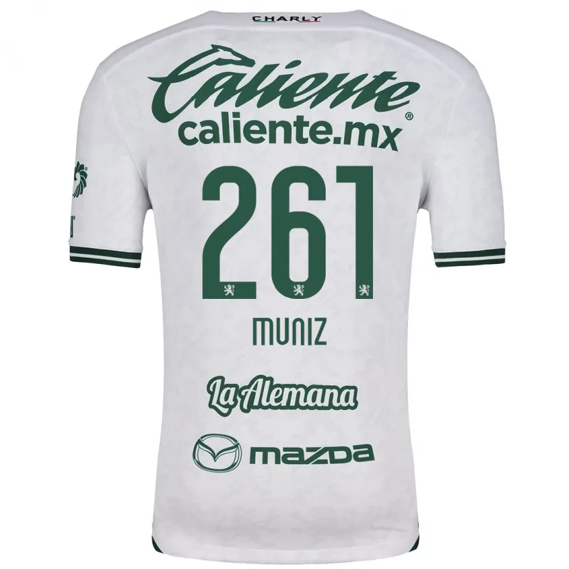 Danxen Kinderen César Muñiz #261 Wit Groen Uitshirt Uittenue 2024/25 T-Shirt