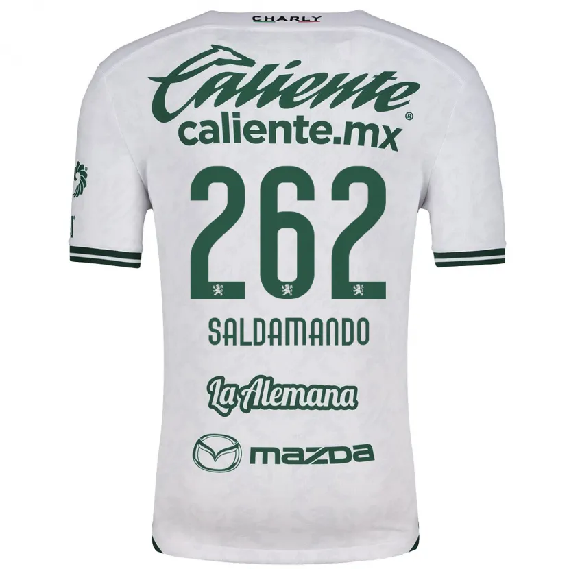 Danxen Kinderen José Saldamando #262 Wit Groen Uitshirt Uittenue 2024/25 T-Shirt