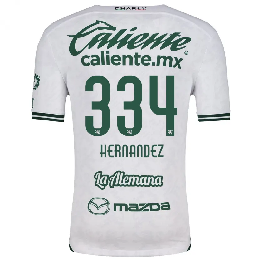 Danxen Kinderen Alan Hernández #334 Wit Groen Uitshirt Uittenue 2024/25 T-Shirt