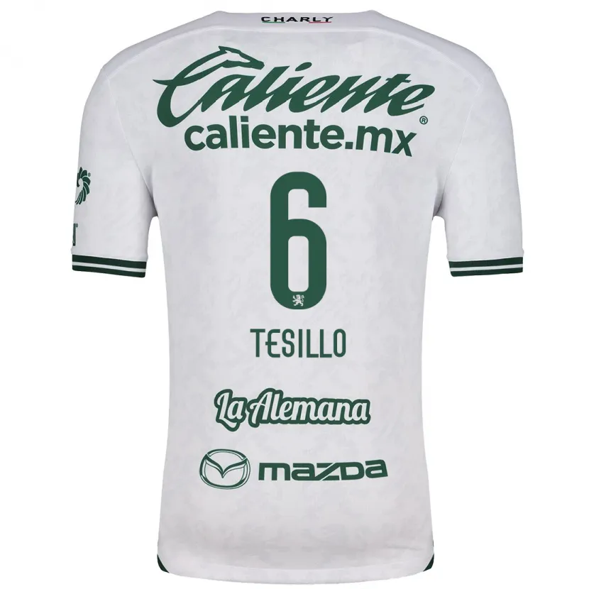 Danxen Kinderen William Tesillo #6 Wit Groen Uitshirt Uittenue 2024/25 T-Shirt