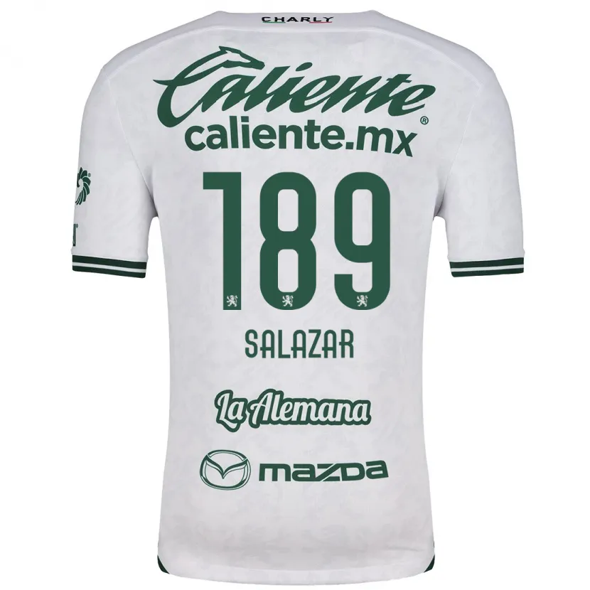 Danxen Kinderen José Salazar #189 Wit Groen Uitshirt Uittenue 2024/25 T-Shirt