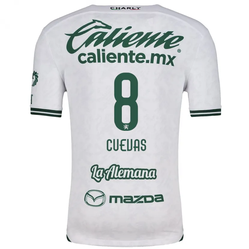 Danxen Kinderen Lucero Cuevas #8 Wit Groen Uitshirt Uittenue 2024/25 T-Shirt