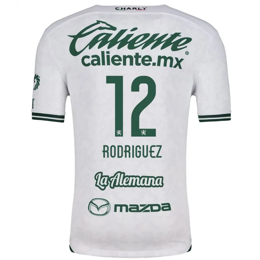 Danxen Kinderen Lixy Rodríguez #12 Wit Groen Uitshirt Uittenue 2024/25 T-Shirt