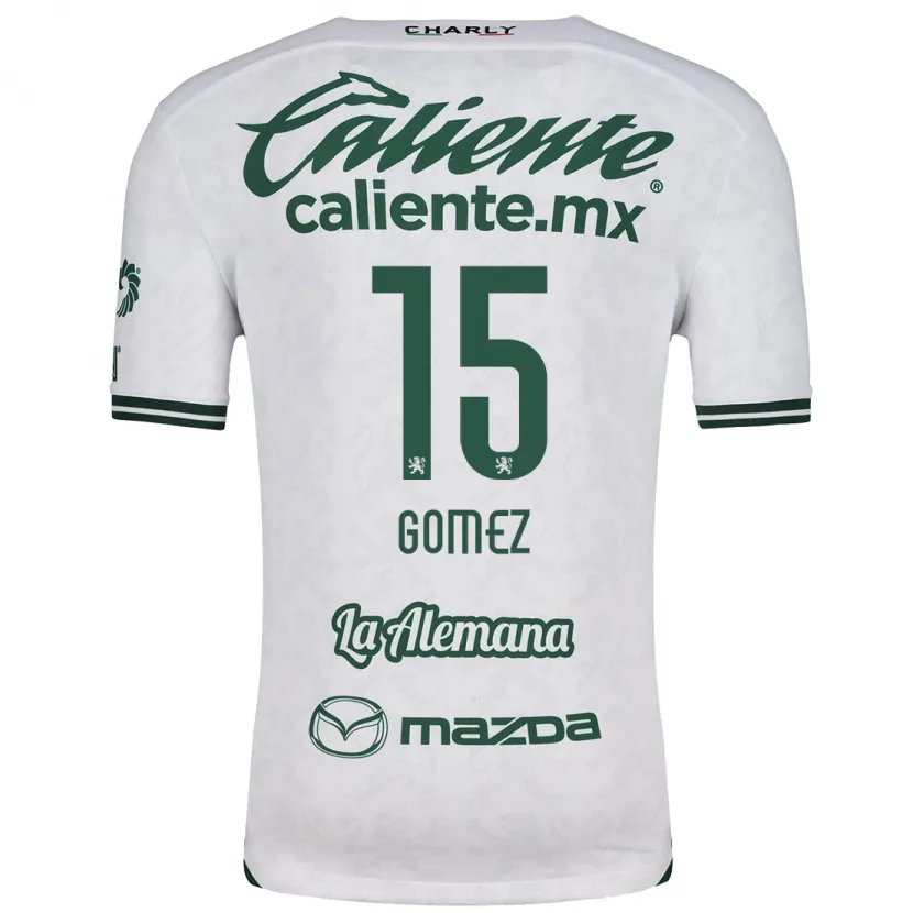 Danxen Kinderen Paulina Gómez #15 Wit Groen Uitshirt Uittenue 2024/25 T-Shirt