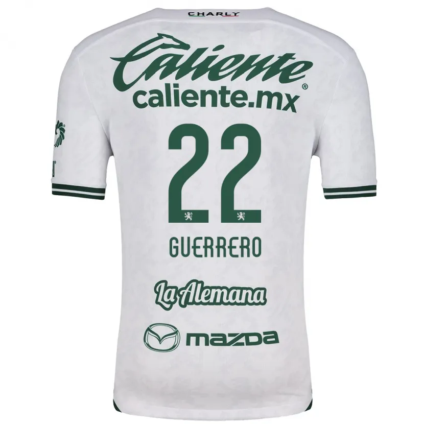 Danxen Kinderen África Guerrero #22 Wit Groen Uitshirt Uittenue 2024/25 T-Shirt