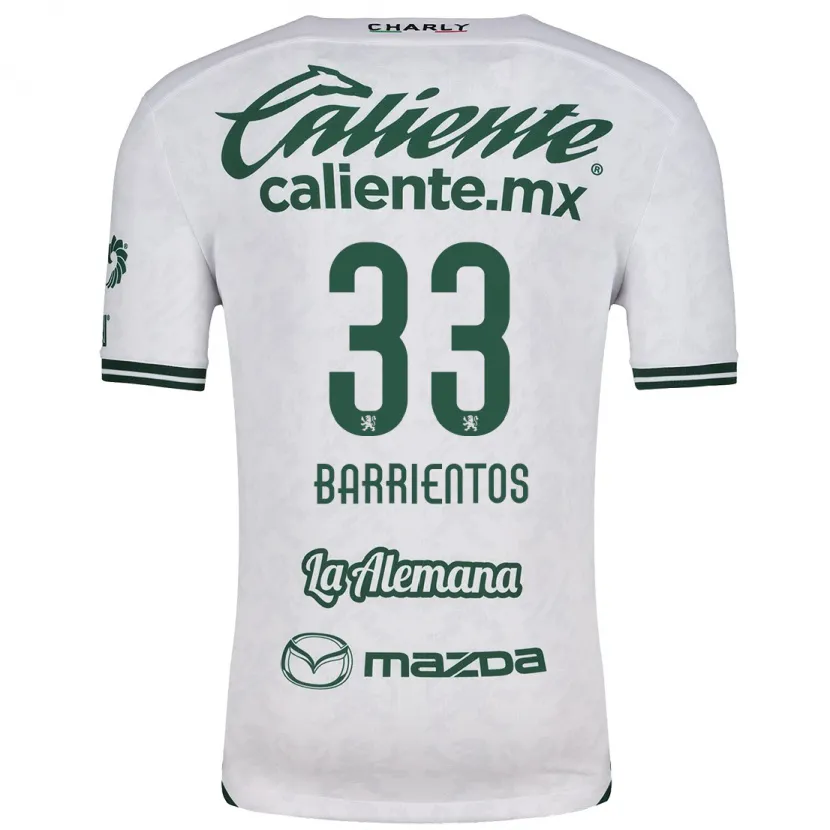 Danxen Kinderen Yashira Barrientos #33 Wit Groen Uitshirt Uittenue 2024/25 T-Shirt