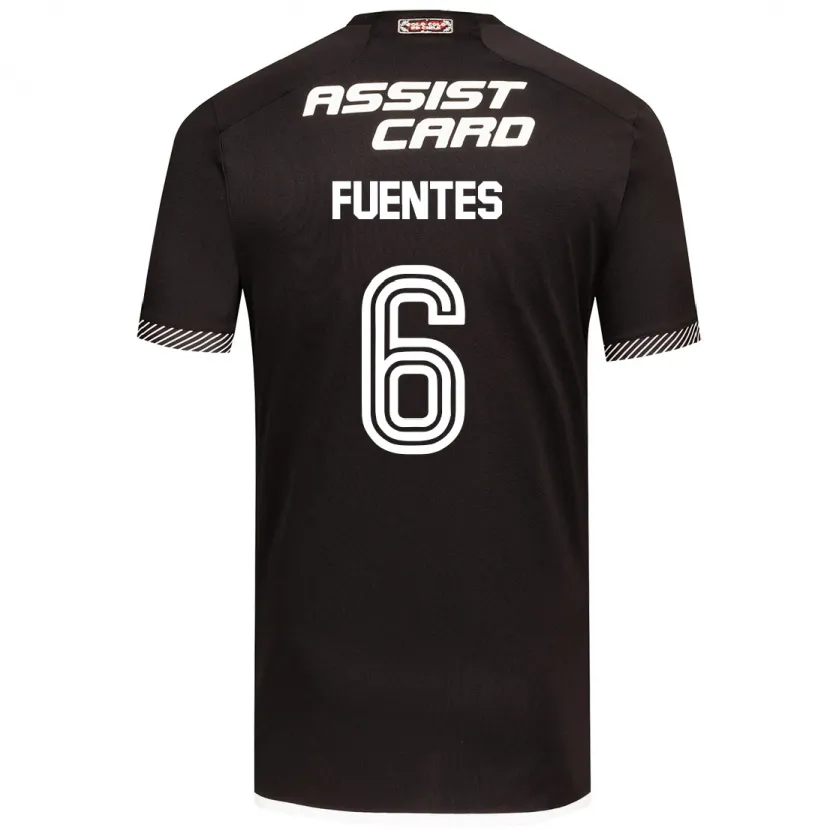 Danxen Kinderen César Fuentes #6 Zwart Wit Uitshirt Uittenue 2024/25 T-Shirt