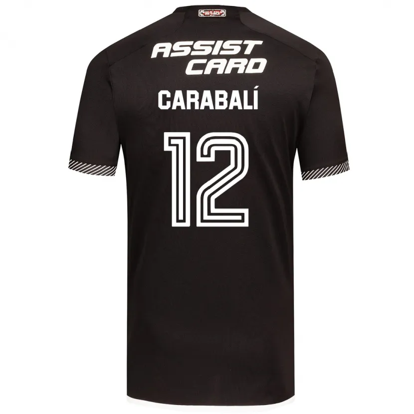 Danxen Kinderen Omar Carabalí #12 Zwart Wit Uitshirt Uittenue 2024/25 T-Shirt