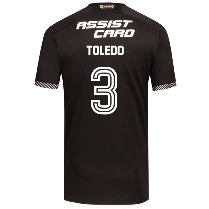 Danxen Kinderen Miguel Toledo #3 Zwart Wit Uitshirt Uittenue 2024/25 T-Shirt