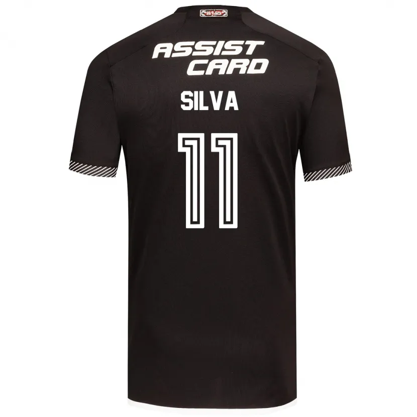 Danxen Kinderen Martín Silva #11 Zwart Wit Uitshirt Uittenue 2024/25 T-Shirt