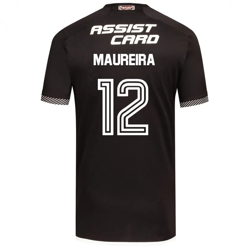 Danxen Kinderen Gabriel Maureira #12 Zwart Wit Uitshirt Uittenue 2024/25 T-Shirt