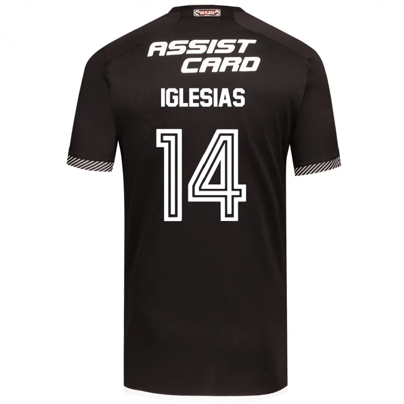 Danxen Kinderen Luciano Iglesias #14 Zwart Wit Uitshirt Uittenue 2024/25 T-Shirt